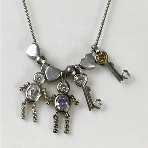 925 Sterling Silver Children  birthstone Necklace